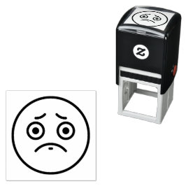 Ledsen Ansikte Emoticon Self-Inking Frimärke Självfärgande Stämpel