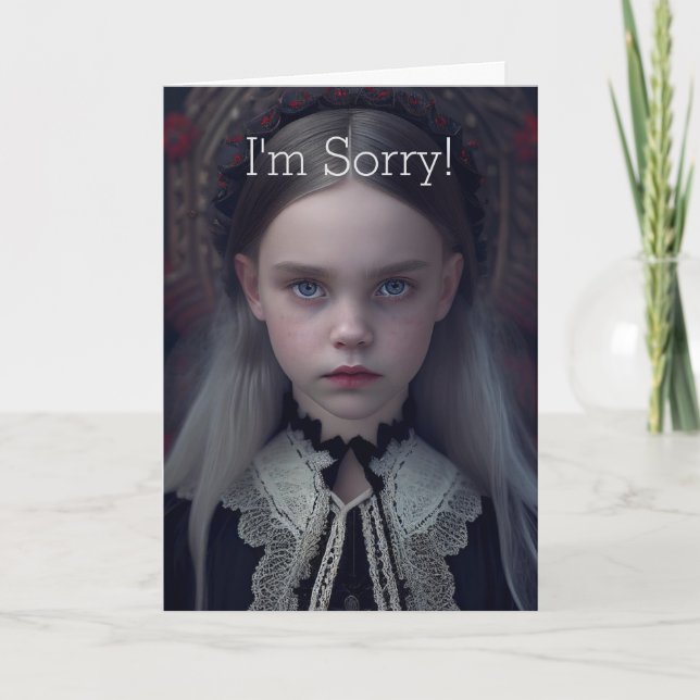 LEDSEN ANSIKTE SORRYKORT FÖR ALLA TACK KORT (Framsida)