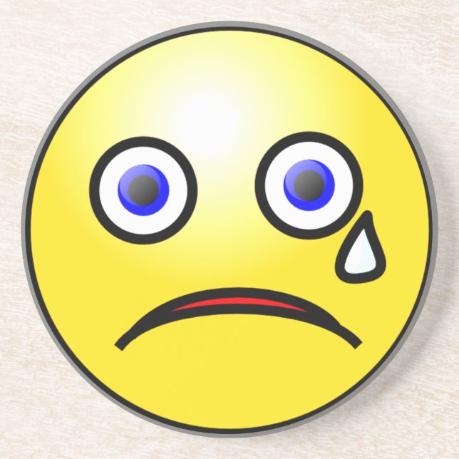 Ledsen Ansikte Underlägg Sandsten (Framsidan)