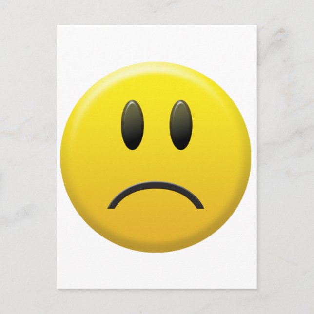 Ledsen Ansikte Vykort (Framsida)