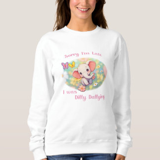 Ledsen att jag är sen Elefantdesign T Shirt
