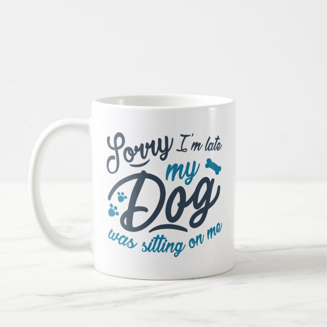 Ledsen att jag är sen kaffemugg (Vänster)