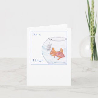 Ledsen att jag glömde ett sent kort