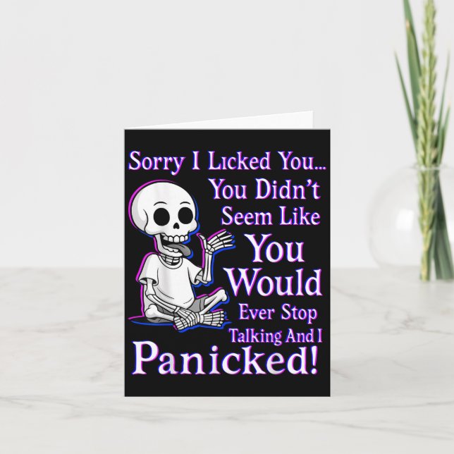 Ledsen att jag slickade dig Du verkade inte som om Kort (Framsida)