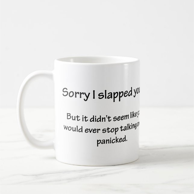 Ledsen att jag smällde till dig... kaffemugg (Vänster)