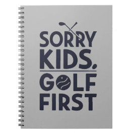 Ledsen Barn Golf Först Djärv Golf Humor Konst Anteckningsbok