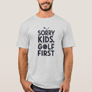 Ledsen barn golf först fet golf humor konst t shirt