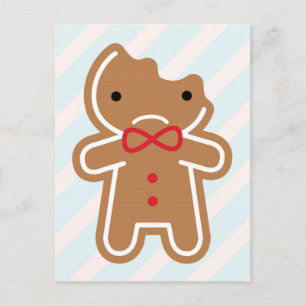 Ledsen Bitten Kawaii Pepparkaksgubbe Vykort
