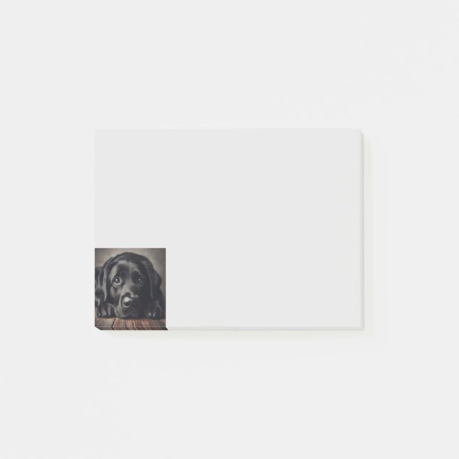 Ledsen Black Labrador Retriever Hund Pet Animal Post-it Block (Framsida)