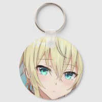 Ledsen blond Girl grönt öga anime manga