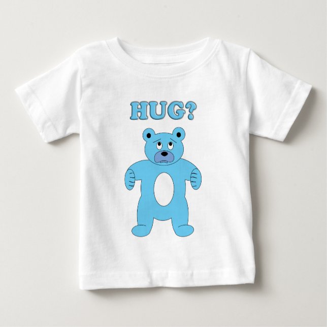 Ledsen Blue Bear - Hug? Tee (Framsida)
