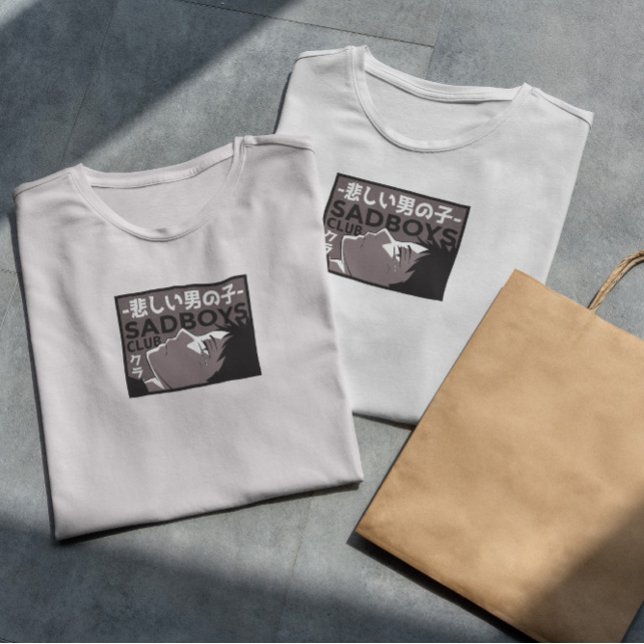 Ledsen Boy Anime T Shirt (Skapare uppladdad)