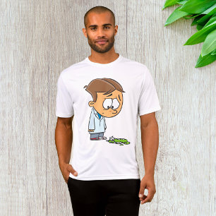 Ledsen Boy Scientist med Brken Experiment T Shirt