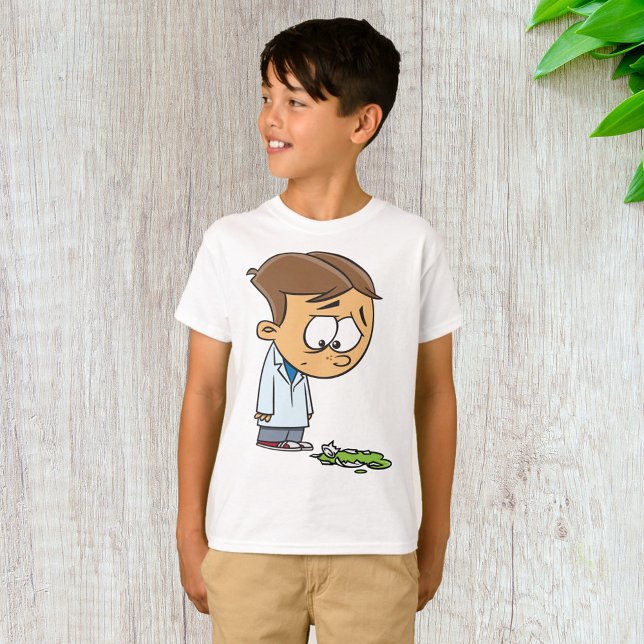 Ledsen Boy Scientist med Brken Experiment T Shirt (Skapare uppladdad)