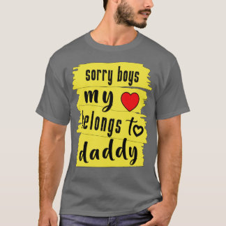Ledsen Boys mina hjärtefrågor Tillhör till pappa1 T Shirt