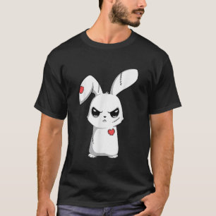 Ledsen Broken Cute Emo Bunny Creepy Goth Glad påsk T Shirt