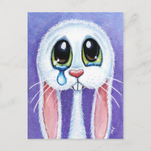 Ledsen Bunny Rabbit Vykort