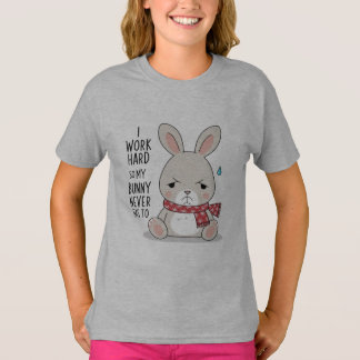 Ledsen Bunny T-Shirt - Sweet Minimalist Bunny med