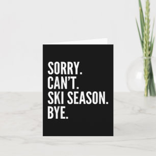Ledsen Can't Ski Season Adjö Funny Skiing Wint Kort