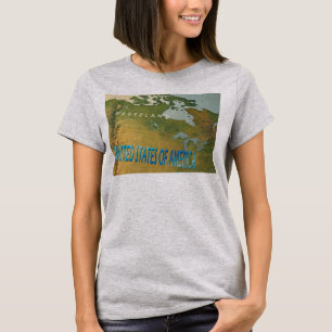 Ledsen Canada women steel grått T-shirt