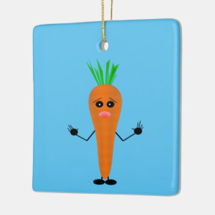 Ledsen Carrot av Kenneth Yoncich Julgransprydnad Keramik