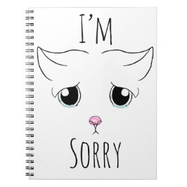 Ledsen Cat Ansikte: Jag är ledsen Anteckningsbok