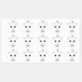 Ledsen Cat Ansikte: Jag är ledsen Klistermärke
