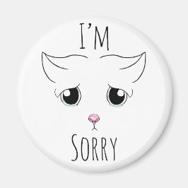 Ledsen Cat Ansikte: Jag är ledsen Magnet