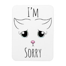 Ledsen Cat Ansikte: Jag är ledsen Magnet