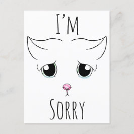 Ledsen Cat Ansikte: Jag är ledsen Vykort