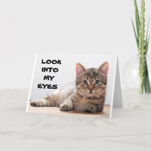 LEDSEN CAT FÖR SAKNAD "DITT BIRTHDAY" KORT