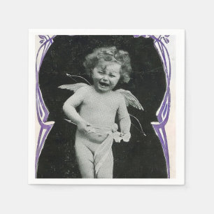 Ledsen Cherub Angel Skriv ut Pappersservett