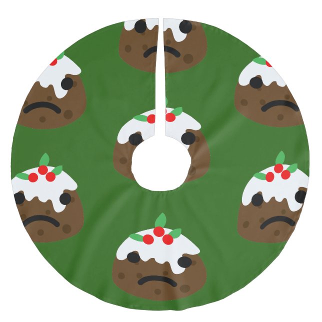 ledsen christmas pudding julgransmatta borstad polyester (Framsidan)