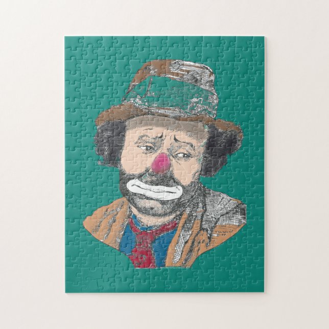 Ledsen Clown #2 Puzzle Pussel (Vertikal)