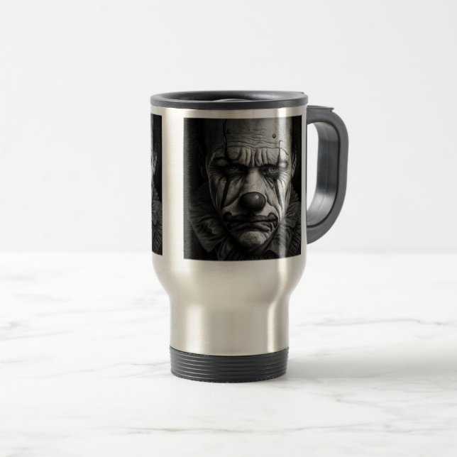Ledsen Clown Travel/Commuter Mugg, 15 oz Resemugg (Framsida höger)