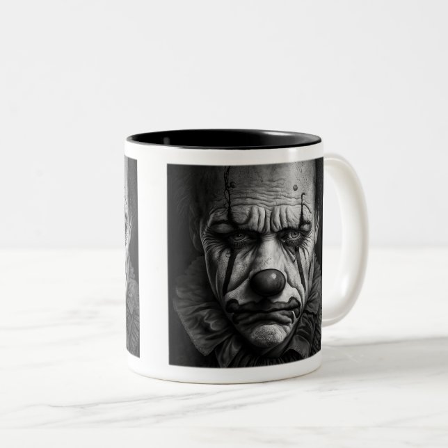 Ledsen Clown Two-Tone Mugg, 11 oz Två-Tonad Mugg (Framsida höger)