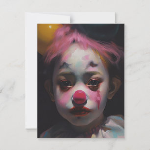 Ledsen Clown Vykort