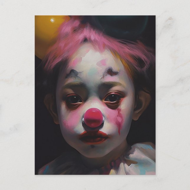 Ledsen Clown Vykort (Framsida)