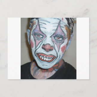 Ledsen Clowns Scary Clown Ansikte Painting Vykort