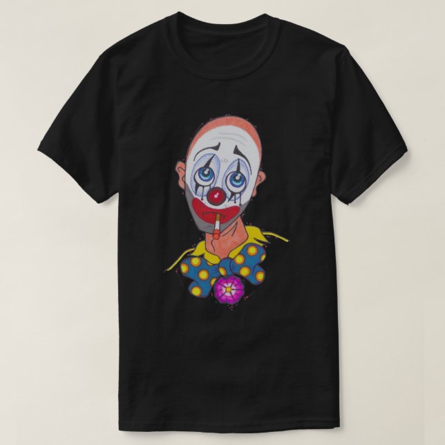 Ledsen clownskjorta tee (Design framsida)