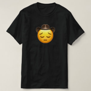 Ledsen Cowboy Emoji Black t-shirt
