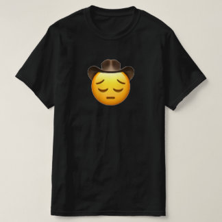 Ledsen Cowboy Emoji Black t-shirt