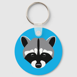 Ledsen Cute Raccoon Nyckelring
