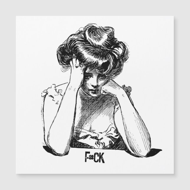 Ledsen Dam säger "f#ck" (Framsida)