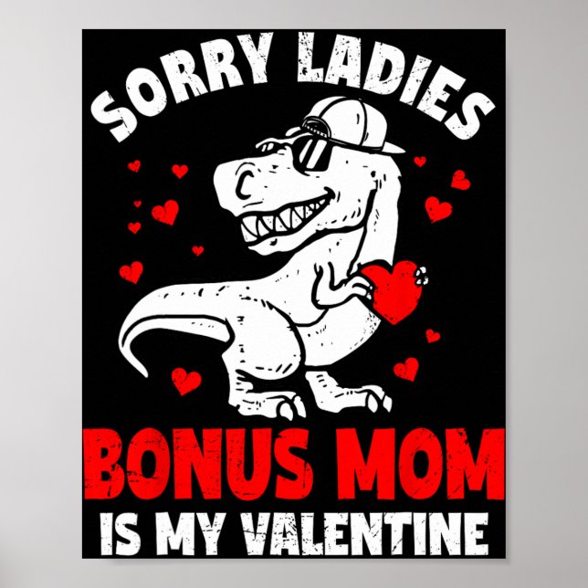 Ledsen damer bonus mamma är min valentin dinosauri poster (Framsidan)