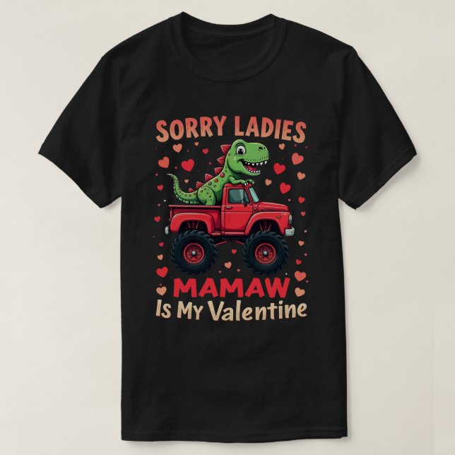 Ledsen damer Mamaw är min valentin T Shirt (Design framsida)