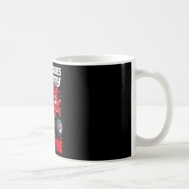 Ledsen damer Mamma är min Alla hjärtans dag dinosa Kaffemugg (Höger)