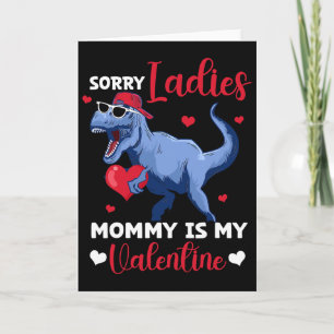 Ledsen damer mamma är min alla hjärtans dag dinosa kort