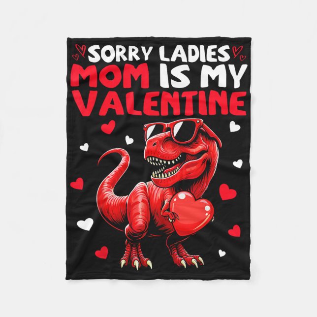 Ledsen damer mamma är min älskling dinosaurie håll fleecefilt (Framsidan)