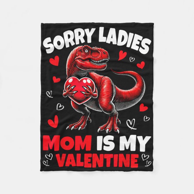 Ledsen damer mamma är min älskling dinosaurie håll fleecefilt (Framsidan)